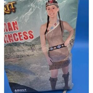Adult‎ Native American Princess Costume - Pocahontas Indian Dress NEW S/M 4-10